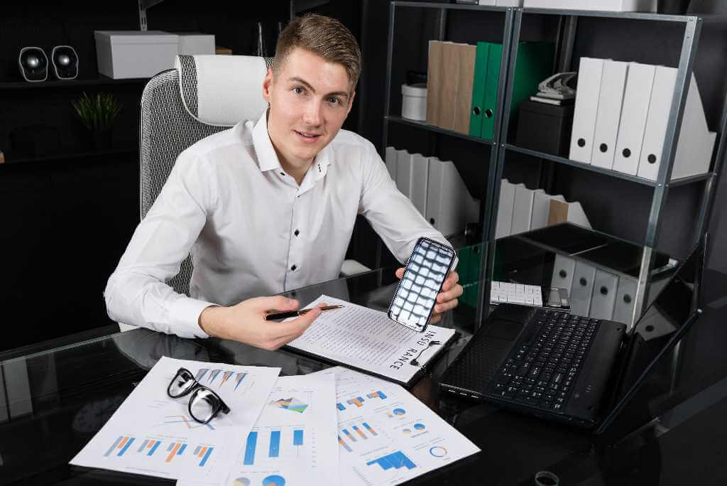 Young accountant working